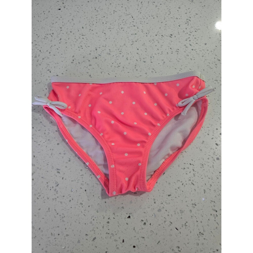 Gymboree Girls Bikini Bottom Pink Polka Dot Side Tie Swim Size 6